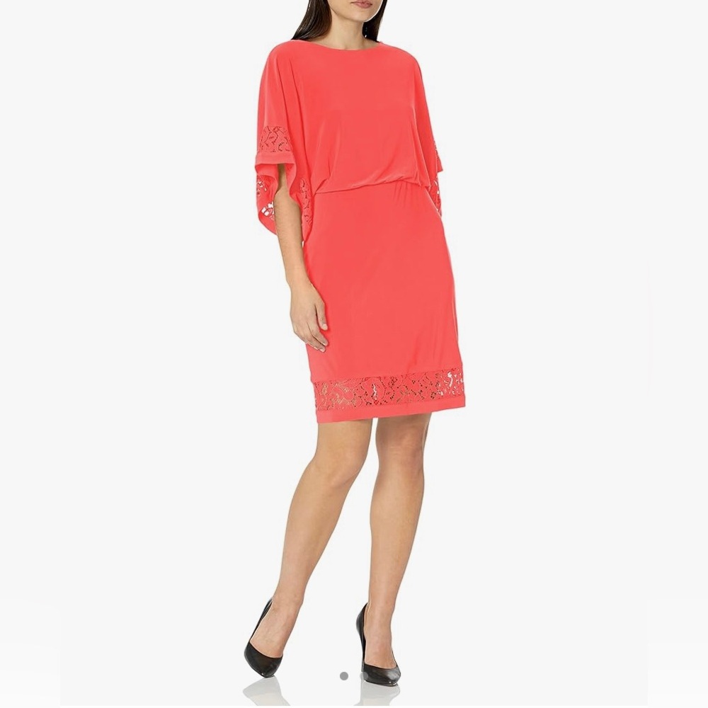 Jessica Howard Women's Desk to Dinner Elbow Sleeve Length Dress